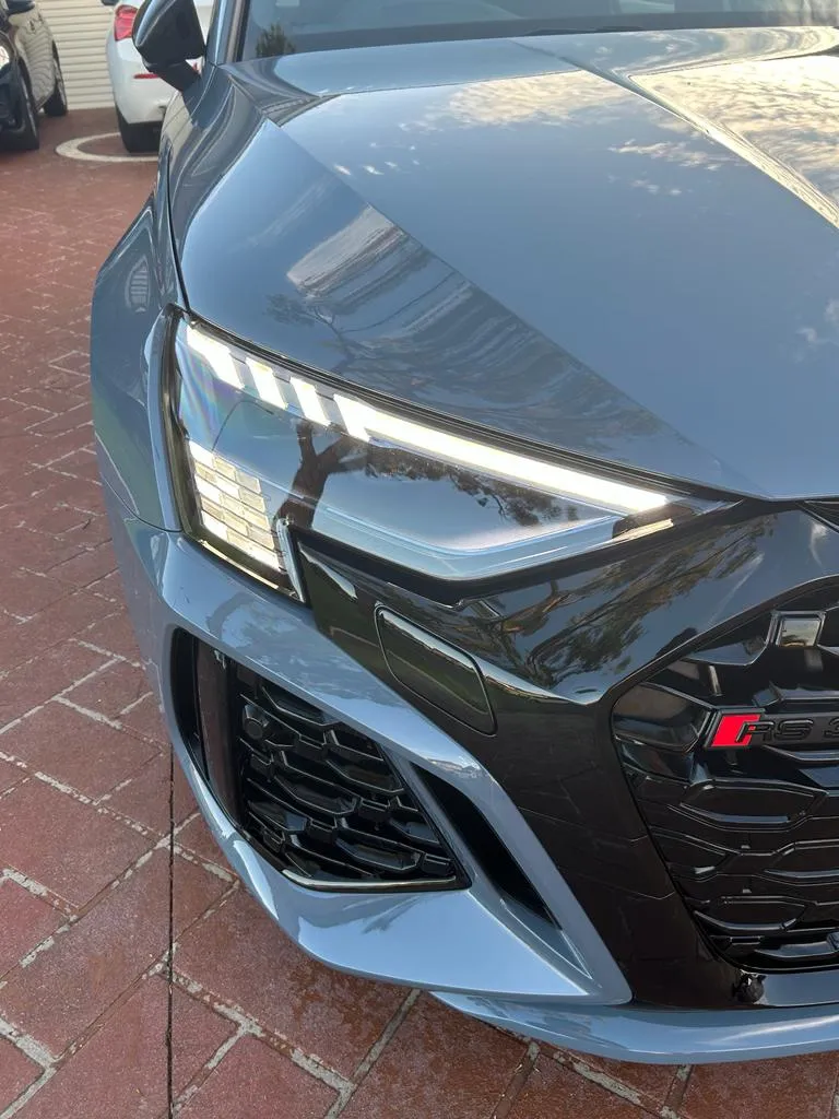 Audi RS3 headlight and grille detail — precision detailing by 3Stage Car Care